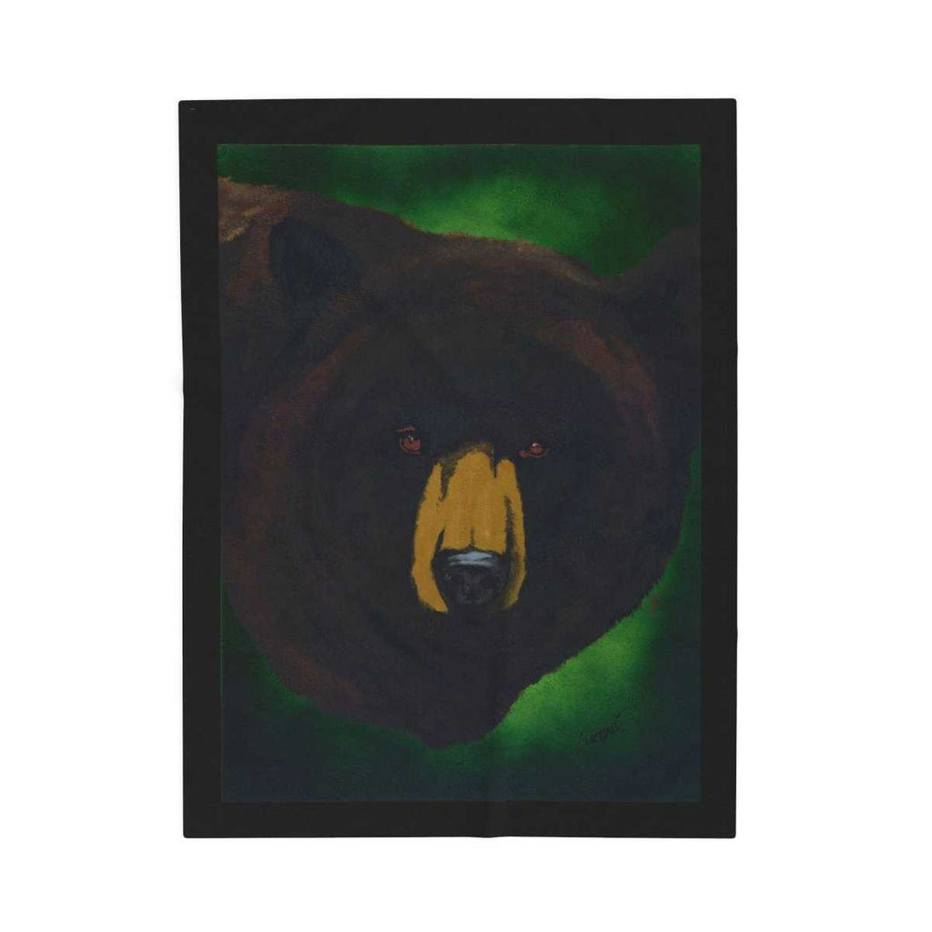 Brown Bear Themed Velveteen Plush Blanket for Nature Lovers