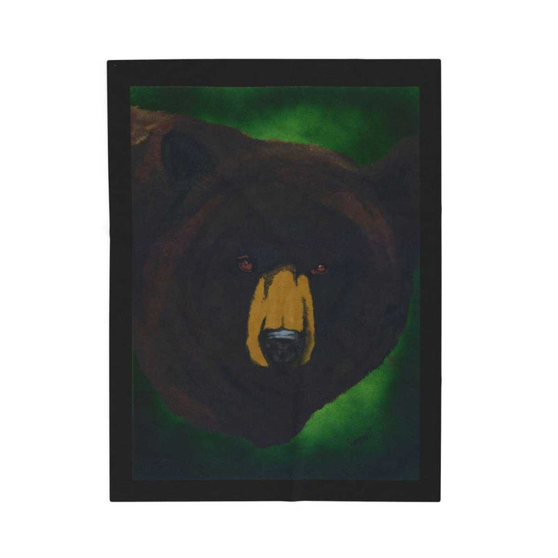 Brown Bear Themed Velveteen Plush Blanket for Nature Lovers