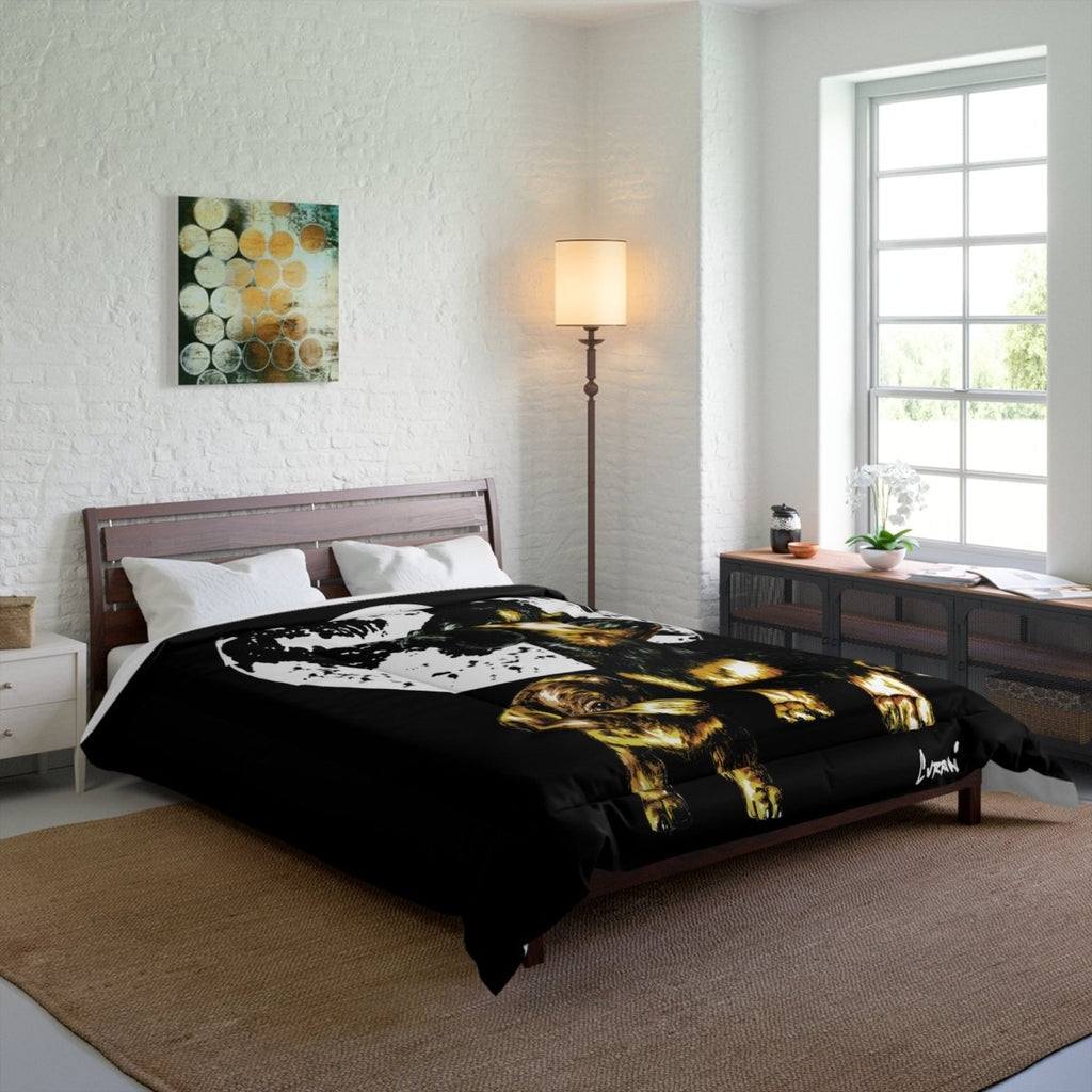 Cozy Dachshund Comforter - Dog Lover's Moonlit Bedding - Curran Artworks