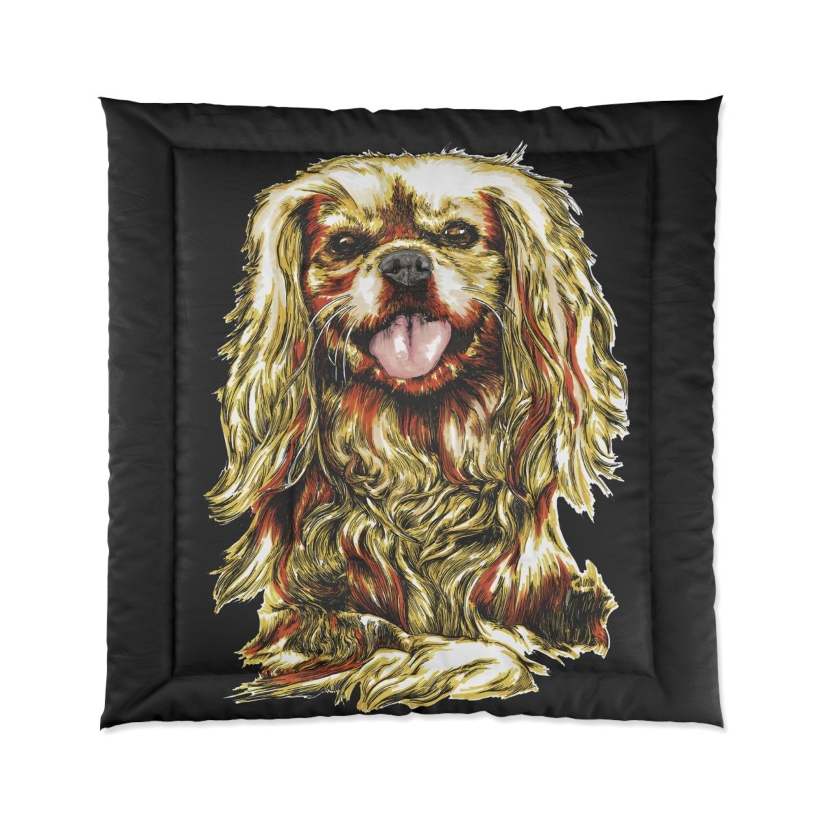 Cozy Dog Lover Comforter - Artistic Pet Blanket for Home Decor - Curran Artworks
