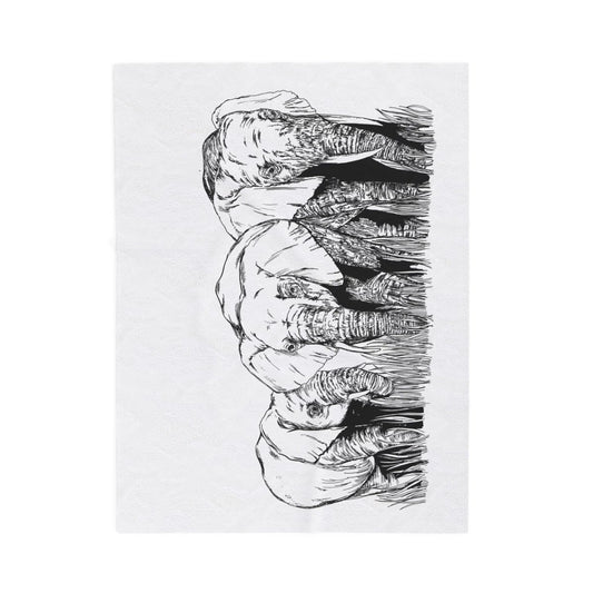 Cozy Elephant Velveteen Plush Blanket - Perfect for Home Decor and Gifting - Curran Artworks