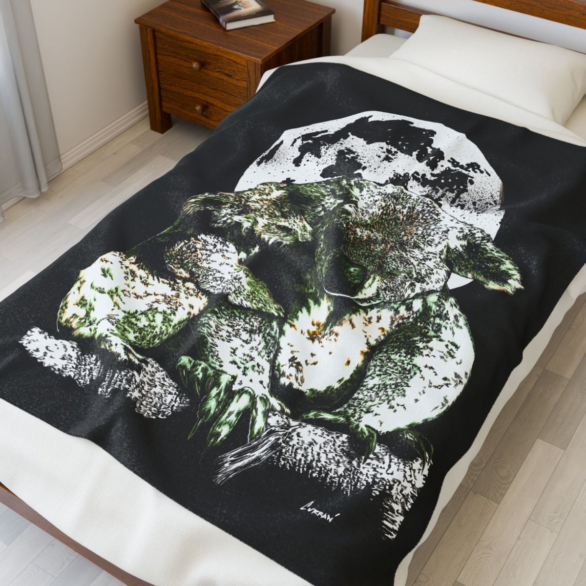 Cozy Koala Velveteen Plush Blanket - Perfect for Comfort & Wildlife Lovers - Curran Artworks