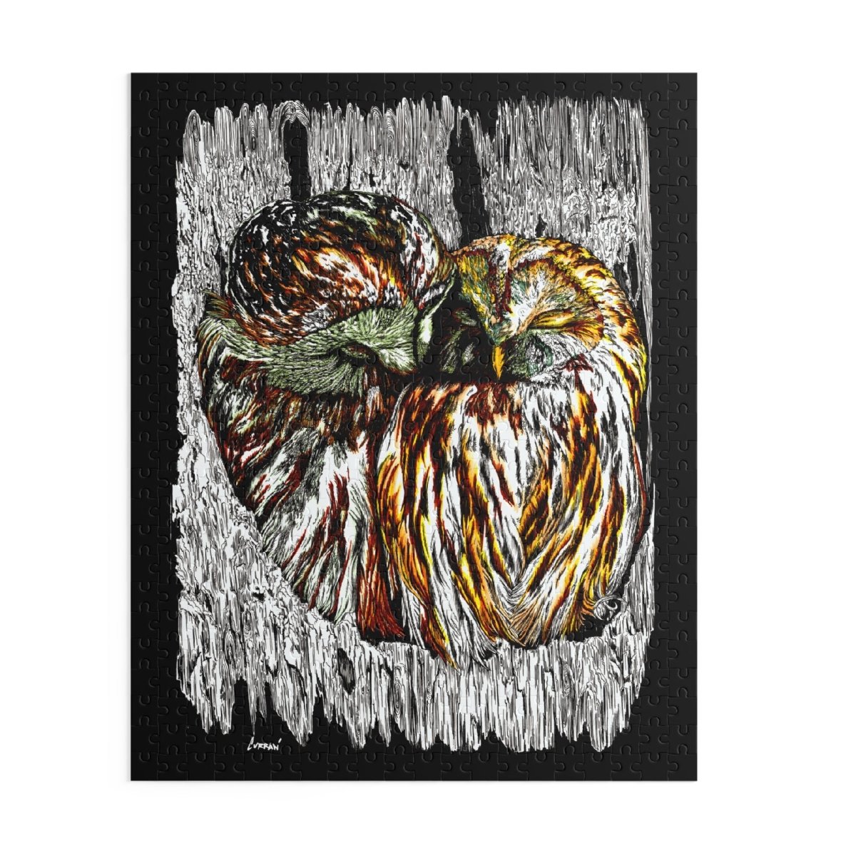 Cozy Owls Puzzle - 500 Pieces for Nature Lovers - Curran Artworks