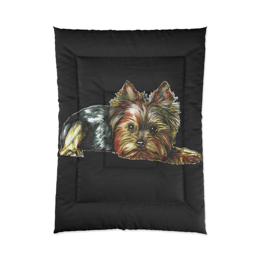 Cozy Yorkie Comforter - Perfect for Dog Lovers & Home Decor - Curran Artworks
