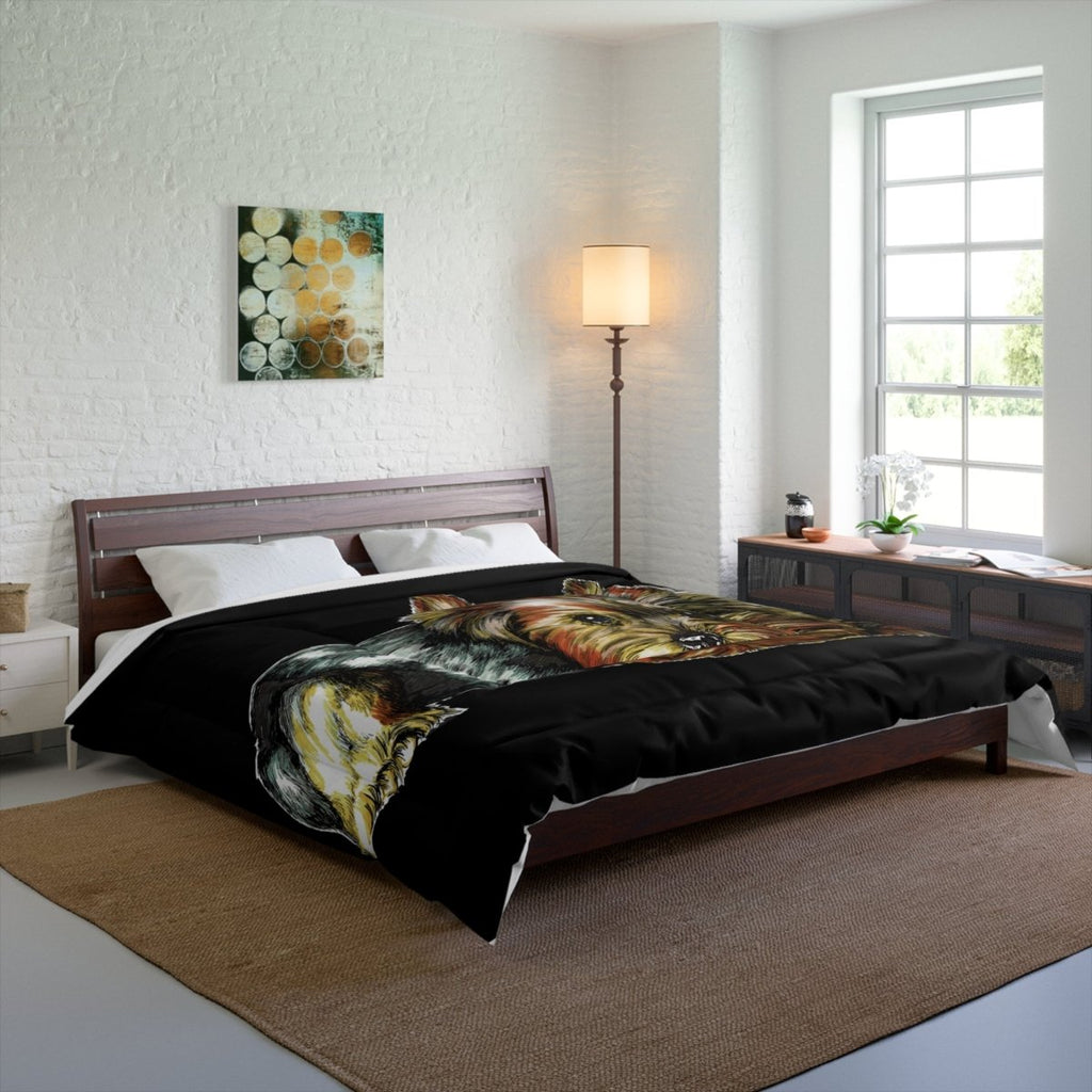 Cozy Yorkie Comforter - Perfect for Dog Lovers & Home Decor - Curran Artworks