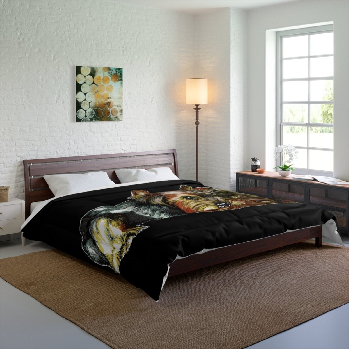 Cozy Yorkie Comforter - Perfect for Dog Lovers & Home Decor - Curran Artworks