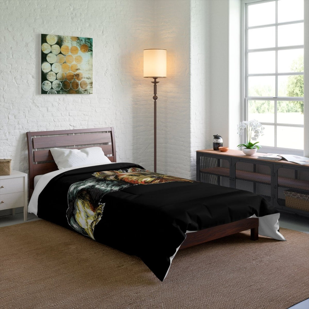 Cozy Yorkie Comforter - Perfect for Dog Lovers & Home Decor - Curran Artworks