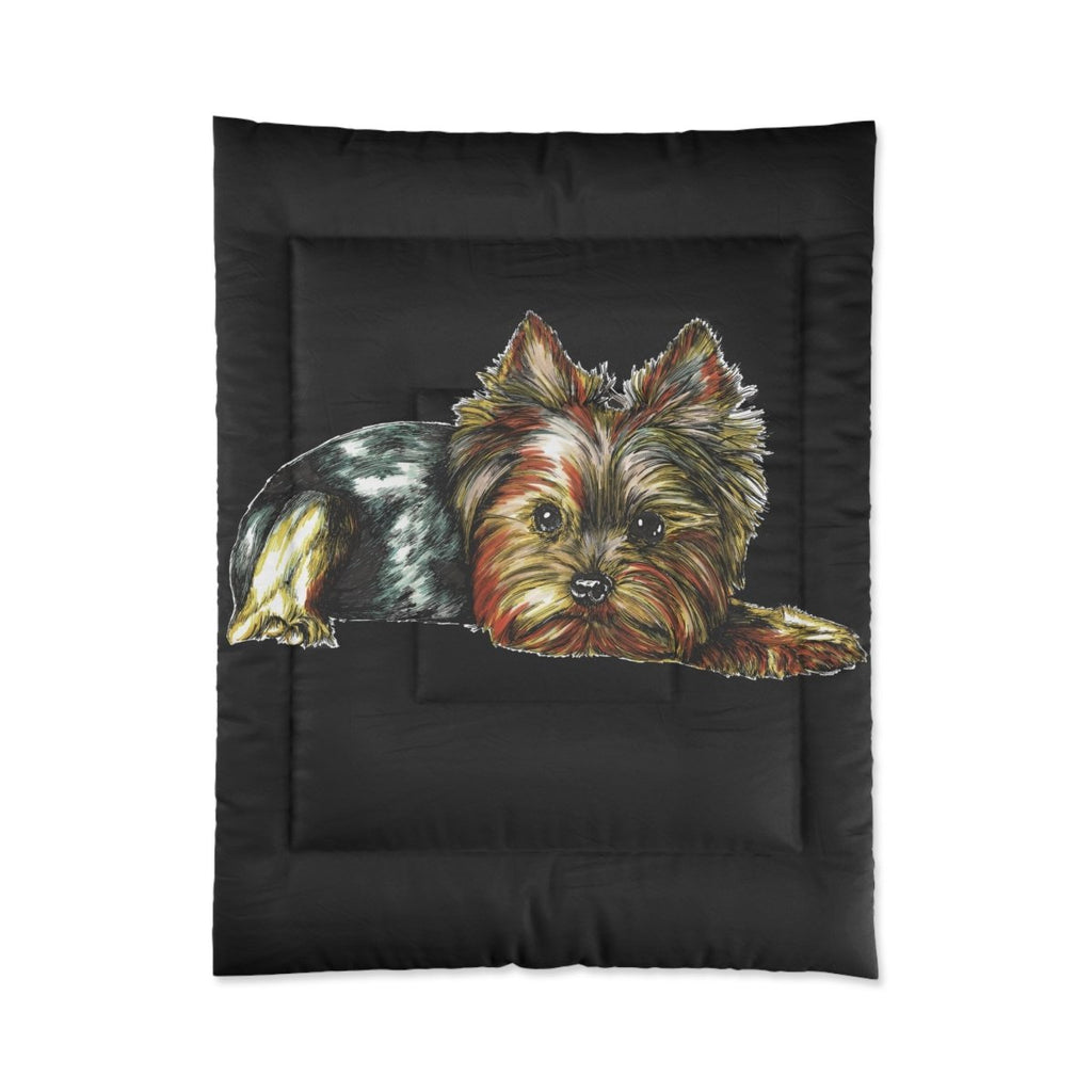 Cozy Yorkie Comforter - Perfect for Dog Lovers & Home Decor - Curran Artworks