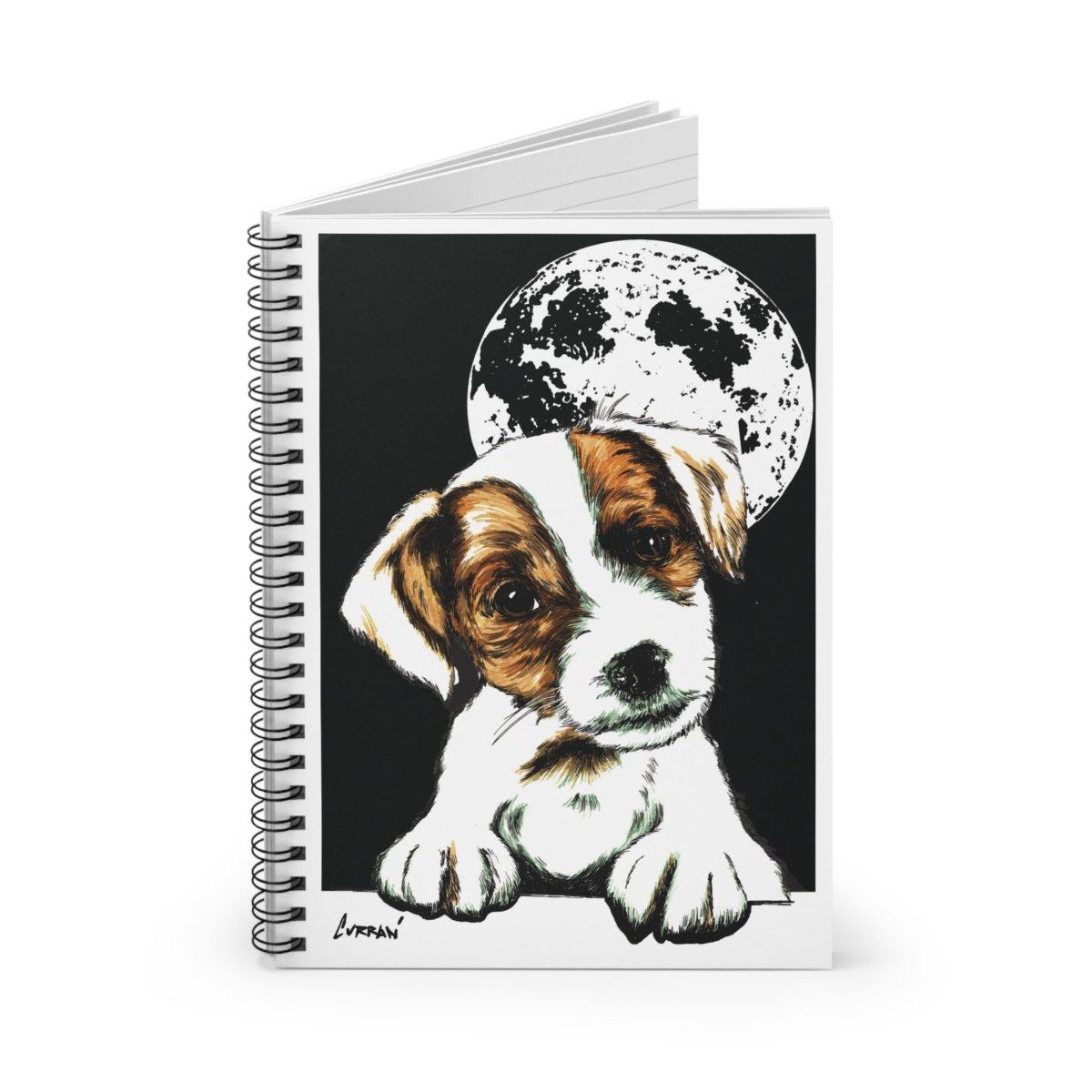 Cute Beagle Puppy Spiral Notebook - Ruled Lines for Pet Lovers - Curran Artworks