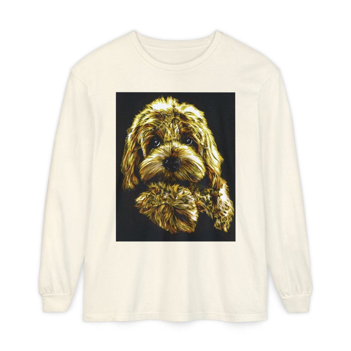 Cute Dog Art Long Sleeve T-Shirt - Unisex Dog Lover Gift - Curran Artworks