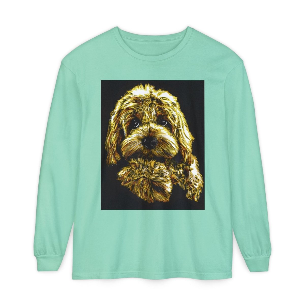 Cute Dog Art Long Sleeve T-Shirt - Unisex Dog Lover Gift - Curran Artworks