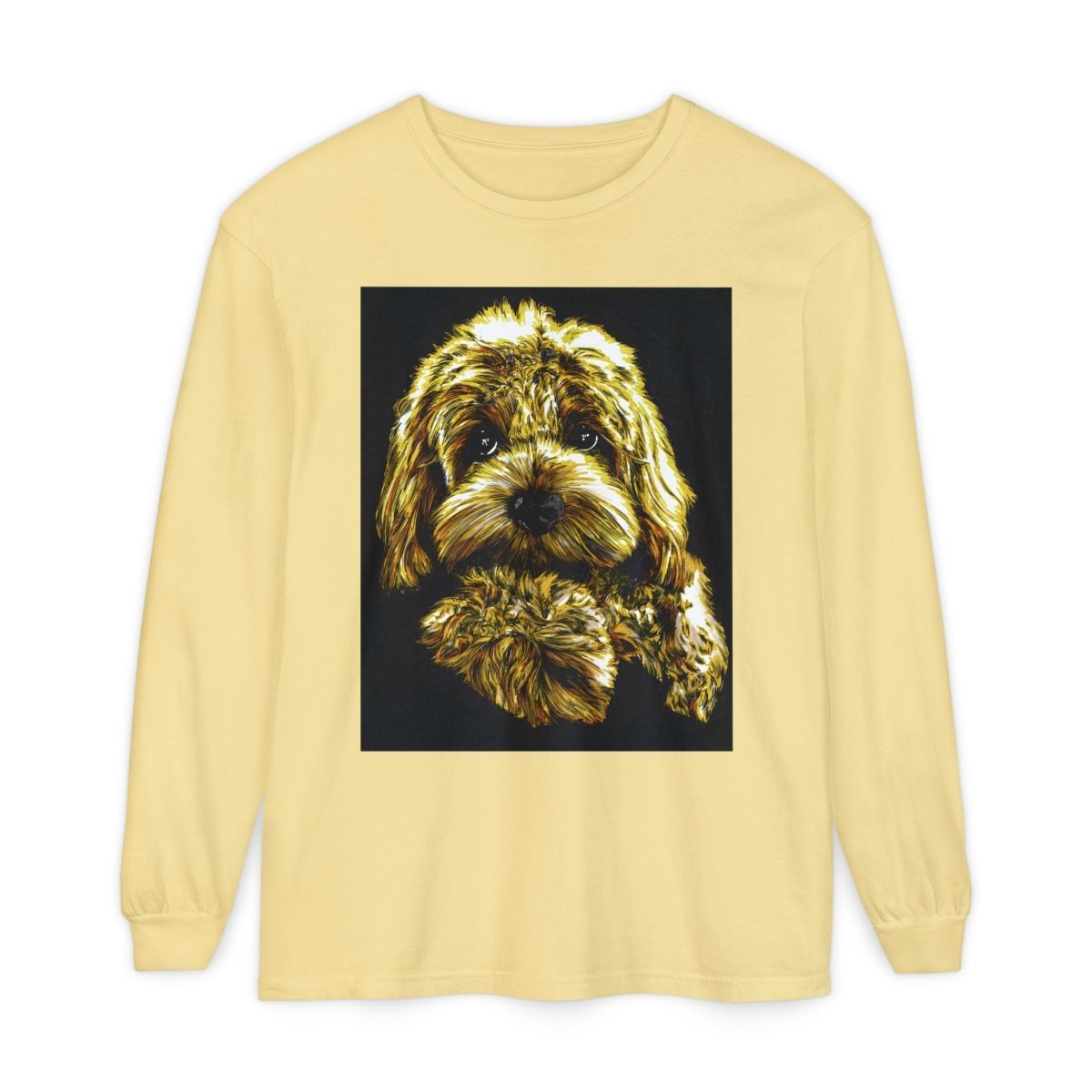 Cute Dog Art Long Sleeve T-Shirt - Unisex Dog Lover Gift - Curran Artworks