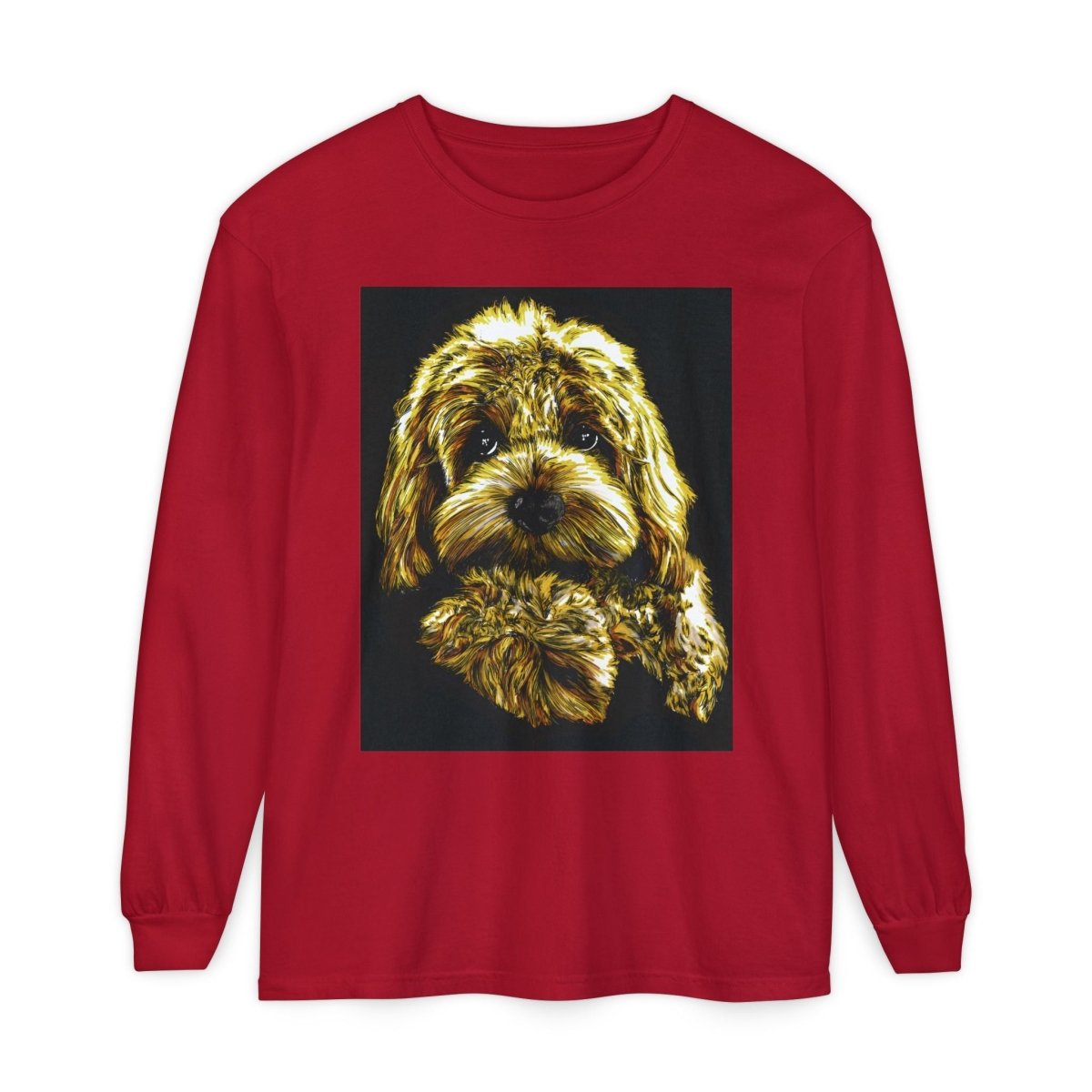 Cute Dog Art Long Sleeve T-Shirt - Unisex Dog Lover Gift - Curran Artworks