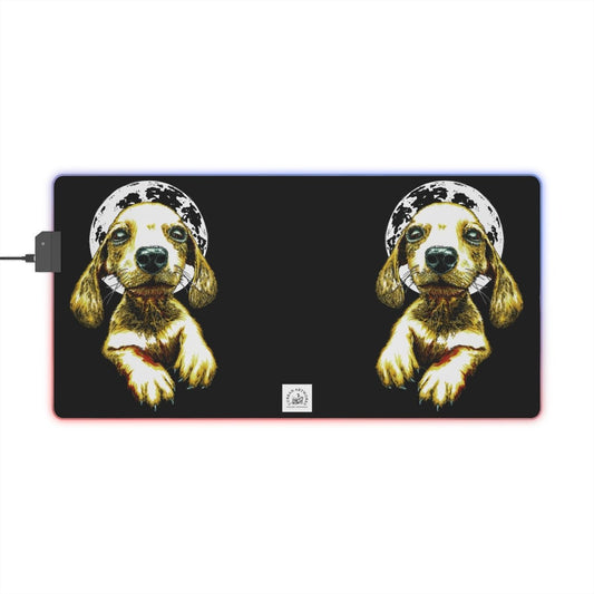 Cute Puppy LED Gaming Mouse Pad - Perfect for Pet Lovers and Gamers - Curran Artworks
