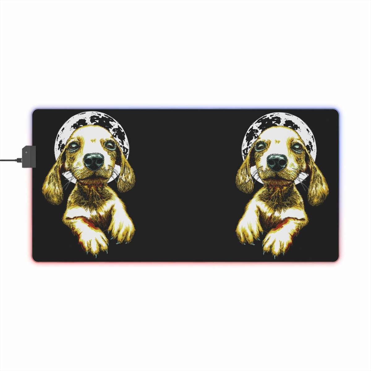 Cute Puppy LED Gaming Mouse Pad - Perfect for Pet Lovers and Gamers - Curran Artworks