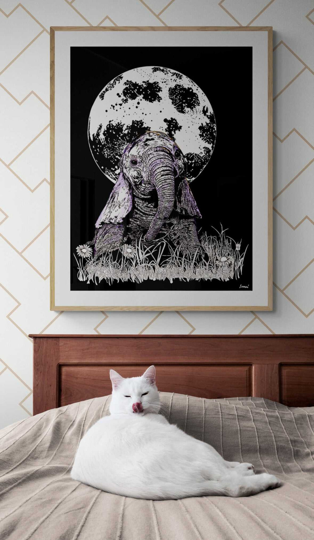 Baby Elephant Wall Art Poster