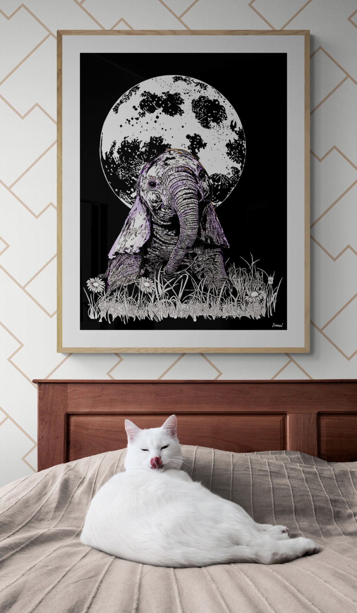 Baby Elephant Wall Art Poster