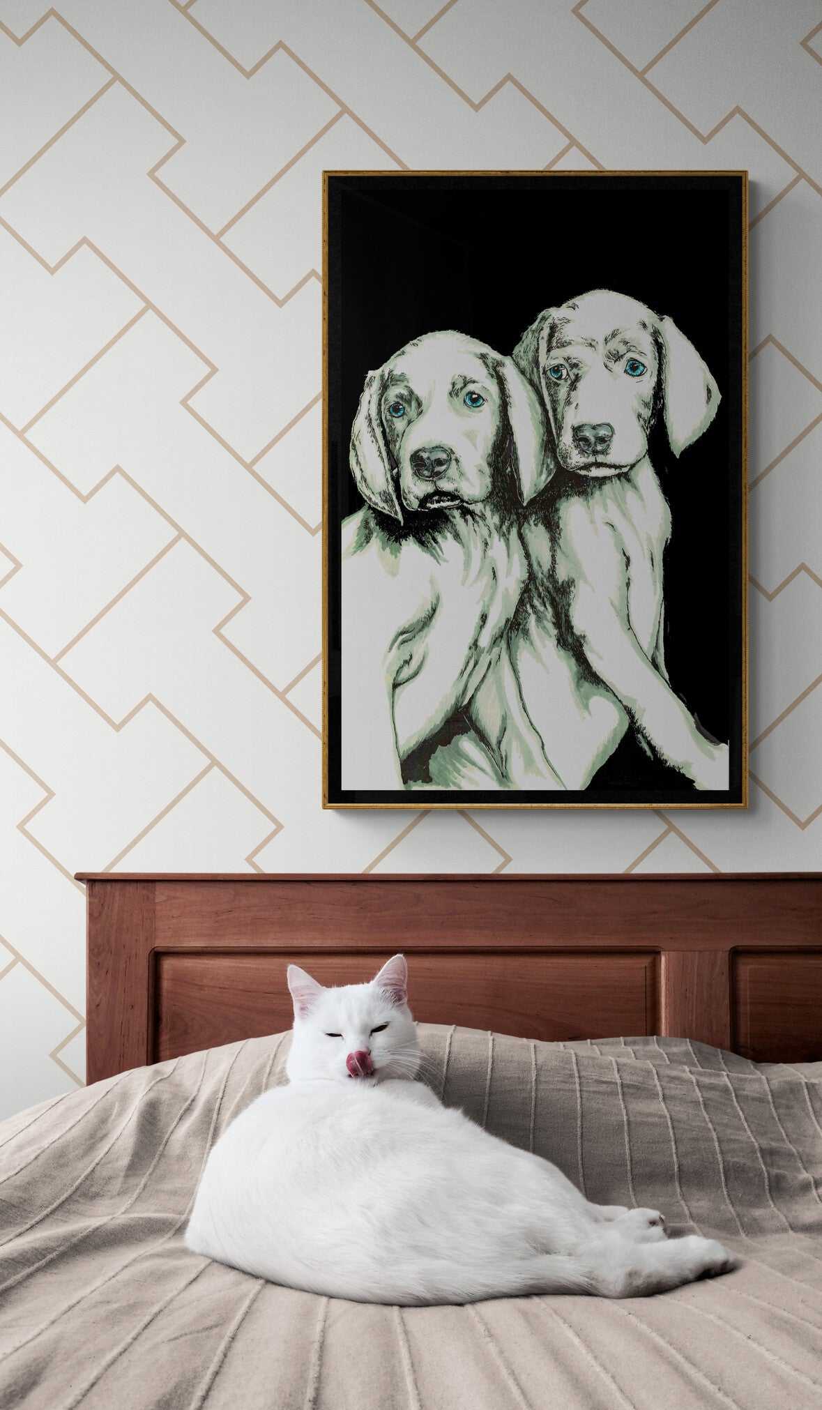 Puppy 1 Wall Art Poster by Artist Kris Curran