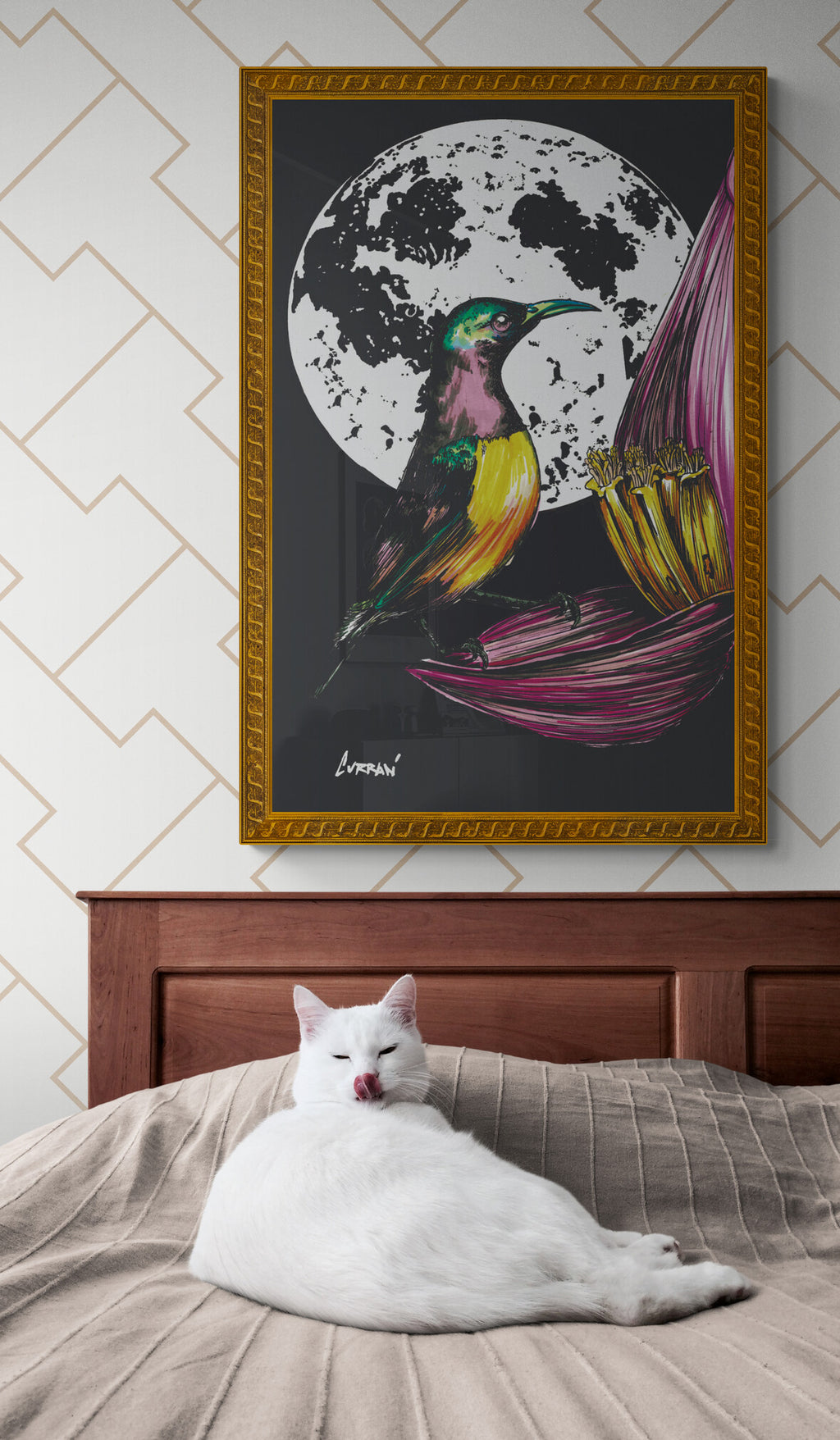 Hummingbird Original Hand Drawn Wall Art Poster