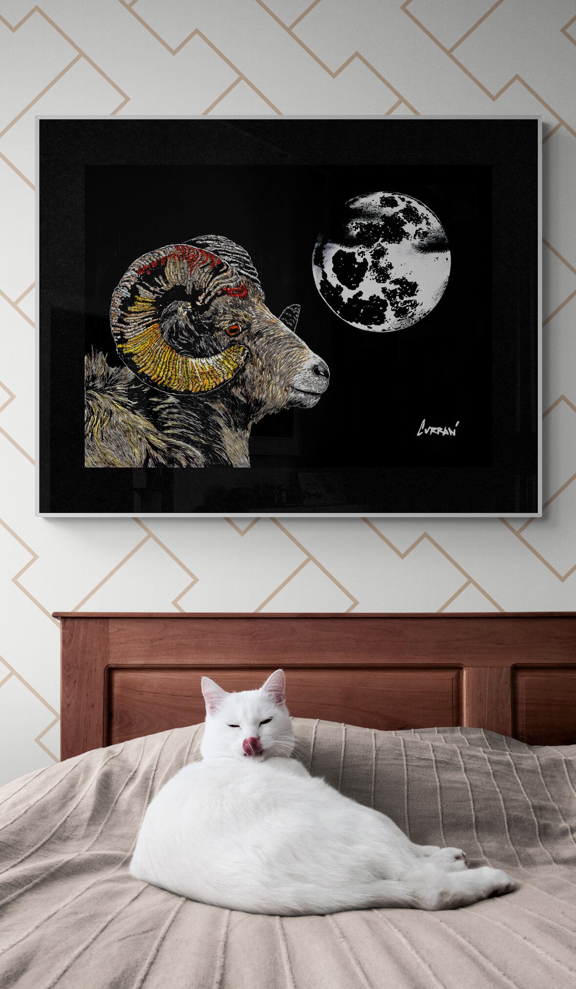 Mountain Ram Wall Art Poster