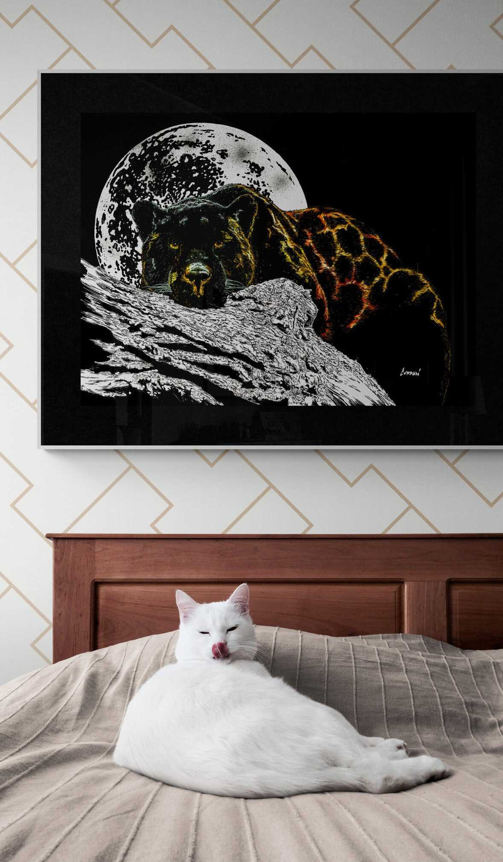 Panther Original Hand Drawn Wall Art Poster