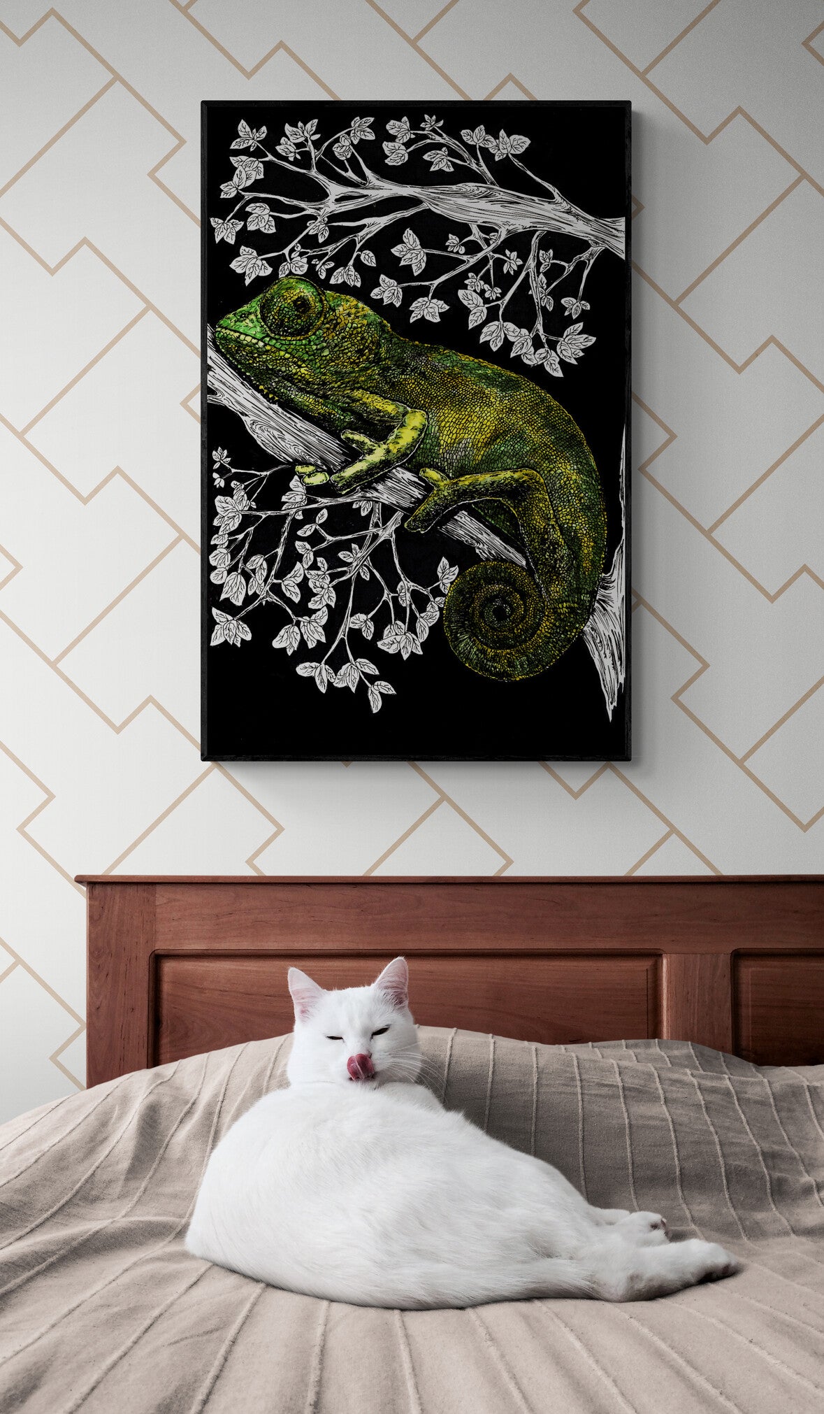 Chameleon 2 Wall Art Poster Print of Original Art