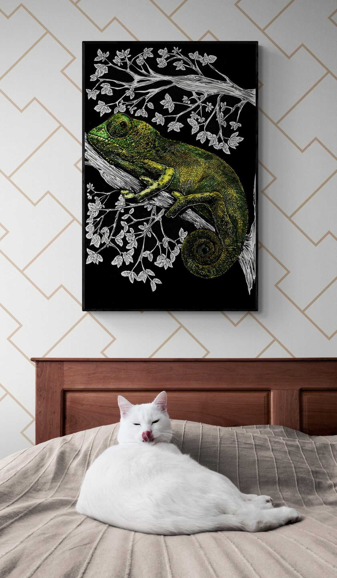 Chameleon 2 Wall Art Poster Print of Original Art