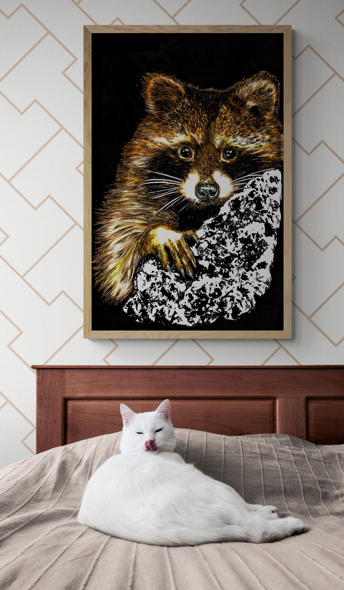 Raccoon Wall Art Poster