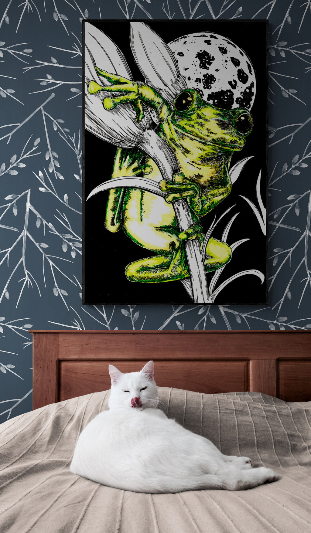 Frog 1 Original Hand Drawn Wall Art Poster