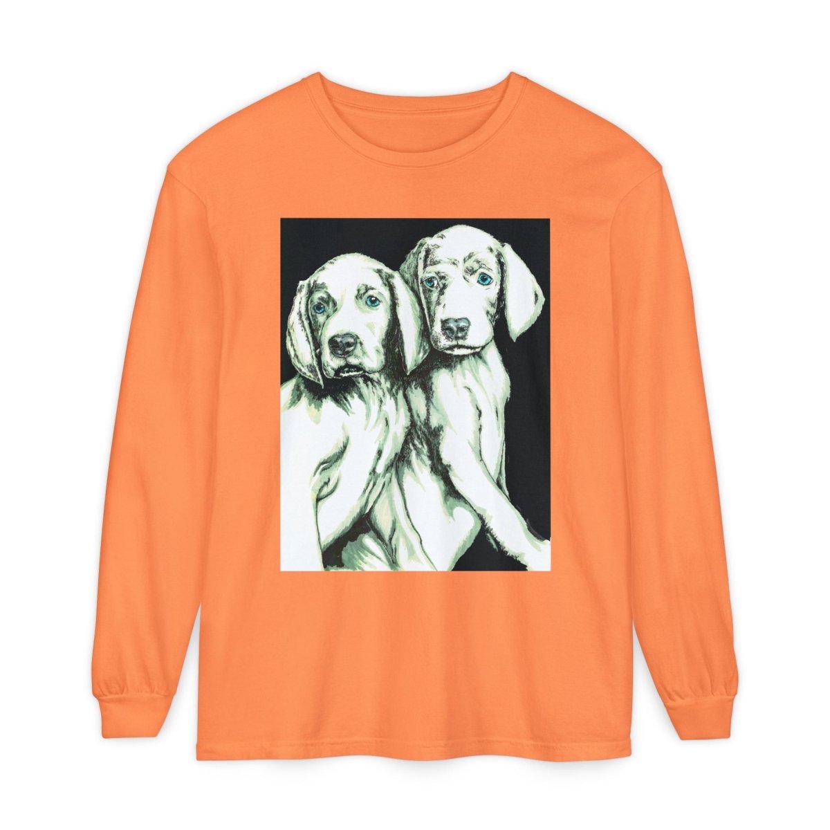 Dog Lover's Long Sleeve T-Shirt - Cute Puppy Illustration - Perfect Gift - Curran Artworks