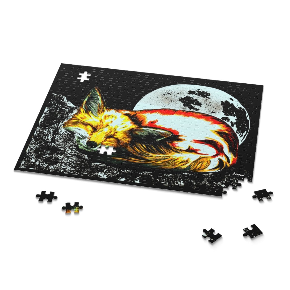 Dreamy Fox Moon Puzzle - 120, 252, 500 Pieces - Curran Artworks