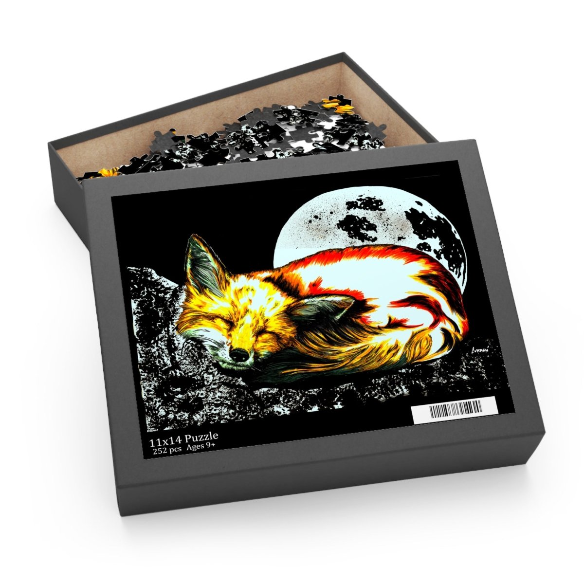 Dreamy Fox Moon Puzzle - 120, 252, 500 Pieces - Curran Artworks