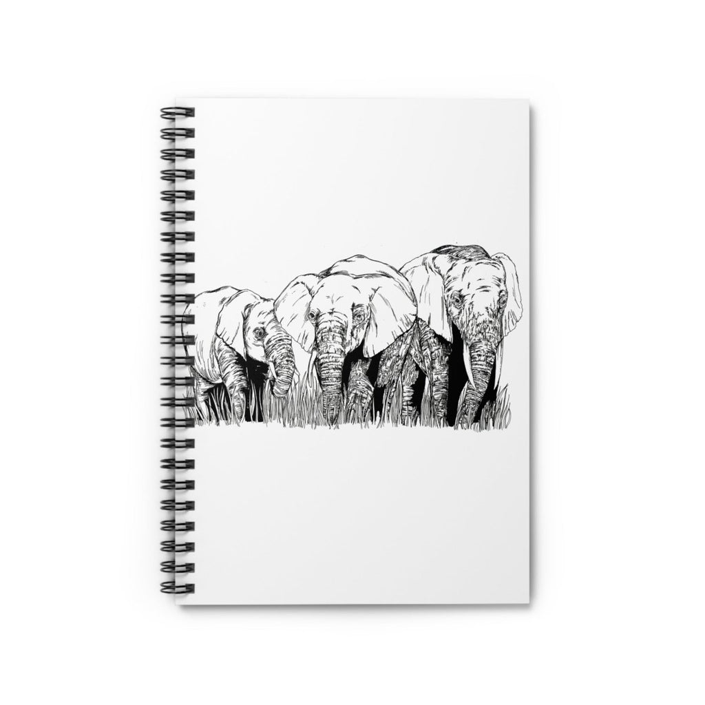 Elephant Art Spiral Notebook - Nature - Inspired Ruled Journal for Creative Minds - Curran Artworks