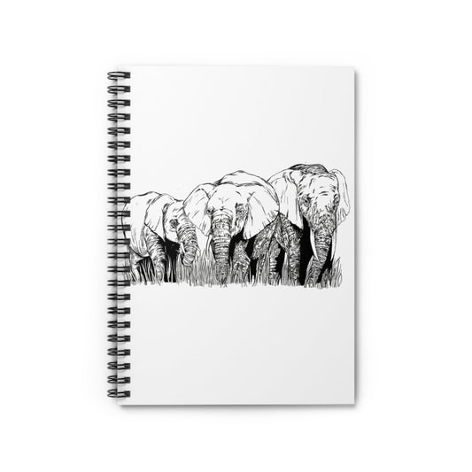 Elephant Art Spiral Notebook - Nature - Inspired Ruled Journal for Creative Minds - Curran Artworks