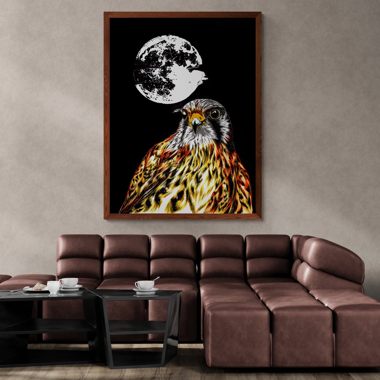 Falcon Original Hand Drawn Wall Art Poster