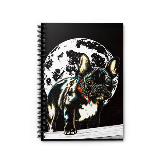 French Bulldog Spiral Notebook - Ruled Line featuring Hand Drawn Art - Curran Artworks