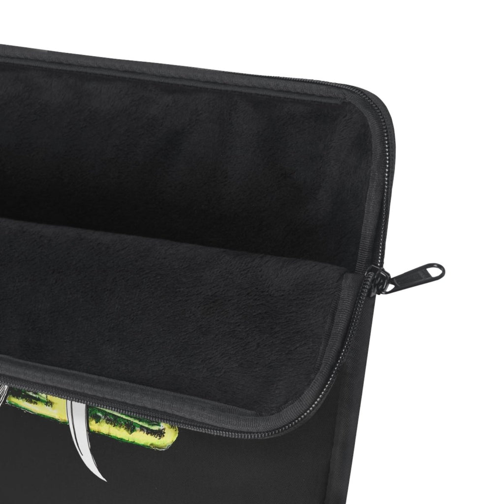 Frog Art Laptop Sleeve - Eco - Friendly Green Frog Design - Curran Artworks