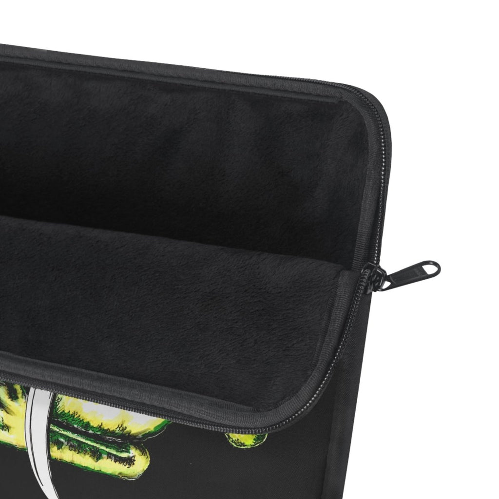 Frog Art Laptop Sleeve - Eco - Friendly Green Frog Design - Curran Artworks