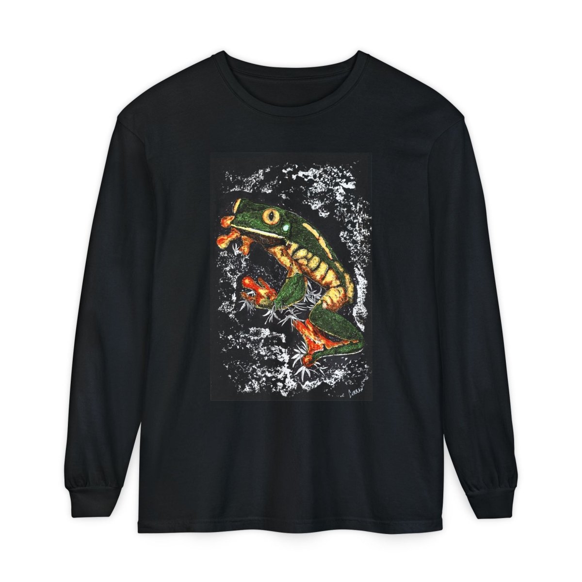 Frog Art Unisex Long Sleeve T-Shirt - Nature - Inspired Casual Wear - Curran Artworks