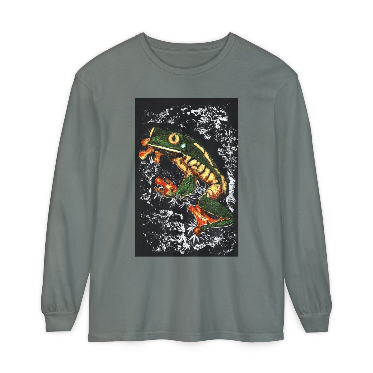 Frog Art Unisex Long Sleeve T-Shirt - Nature - Inspired Casual Wear - Curran Artworks