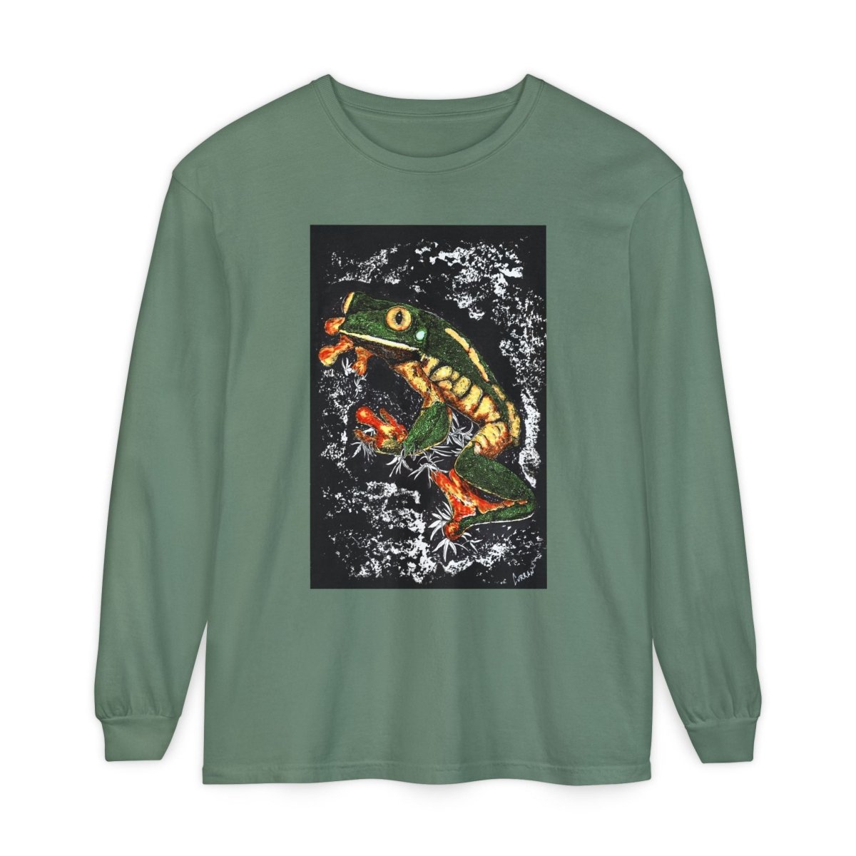 Frog Art Unisex Long Sleeve T-Shirt - Nature - Inspired Casual Wear - Curran Artworks