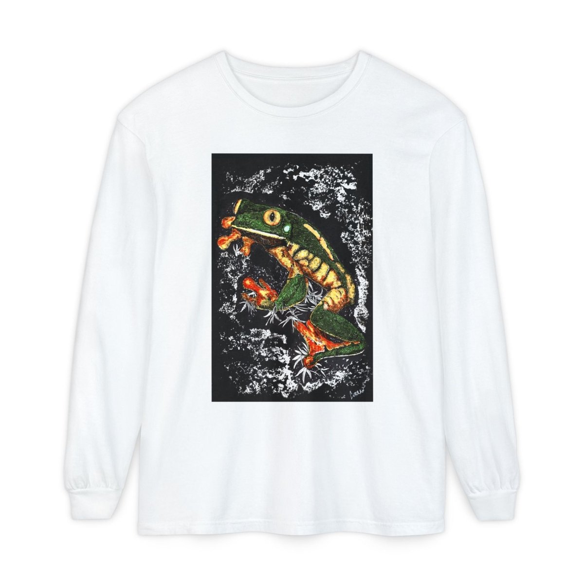 Frog Art Unisex Long Sleeve T-Shirt - Nature - Inspired Casual Wear - Curran Artworks