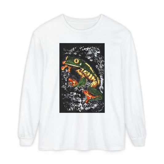 Frog Art Unisex Long Sleeve T-Shirt - Nature - Inspired Casual Wear - Curran Artworks