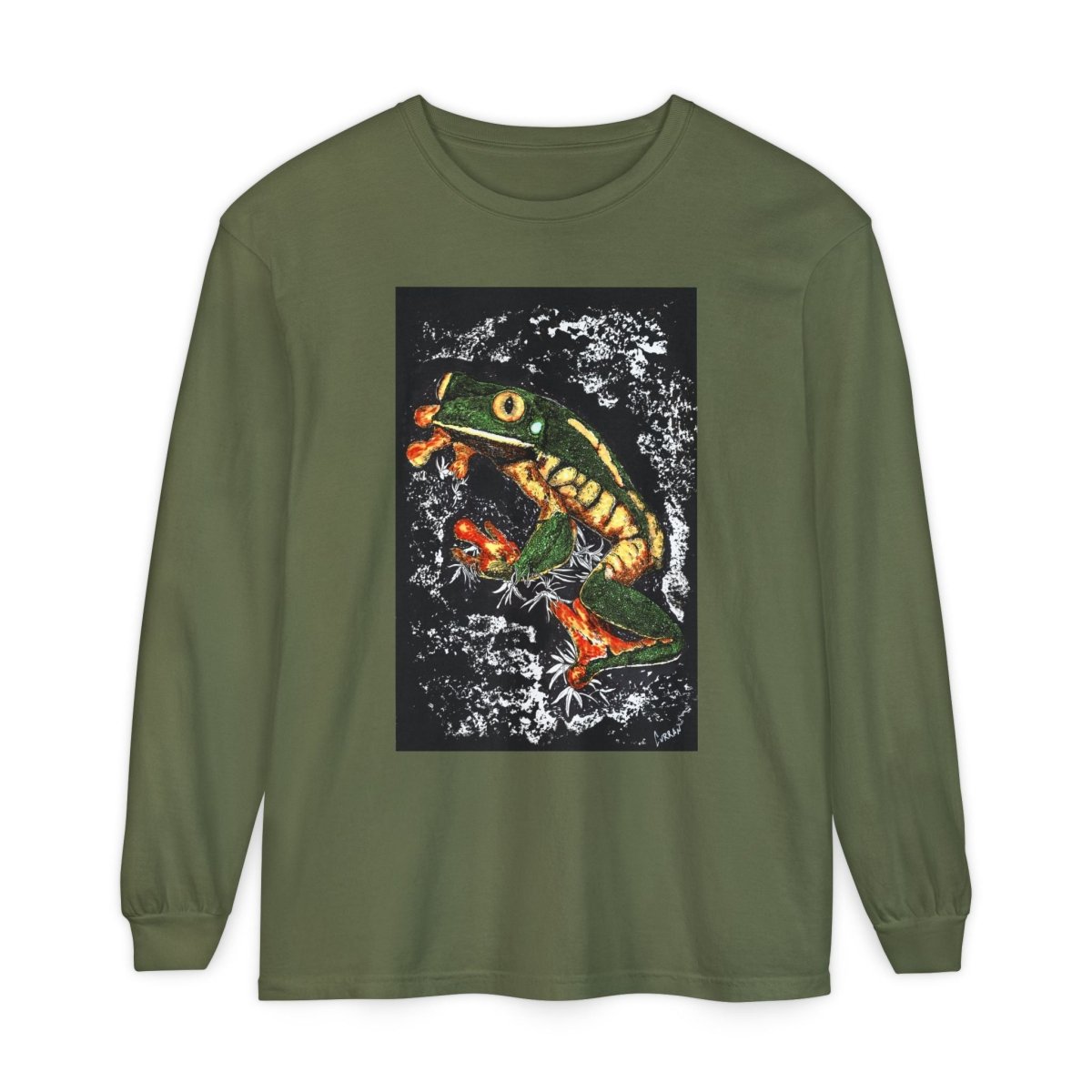 Frog Art Unisex Long Sleeve T-Shirt - Nature - Inspired Casual Wear - Curran Artworks