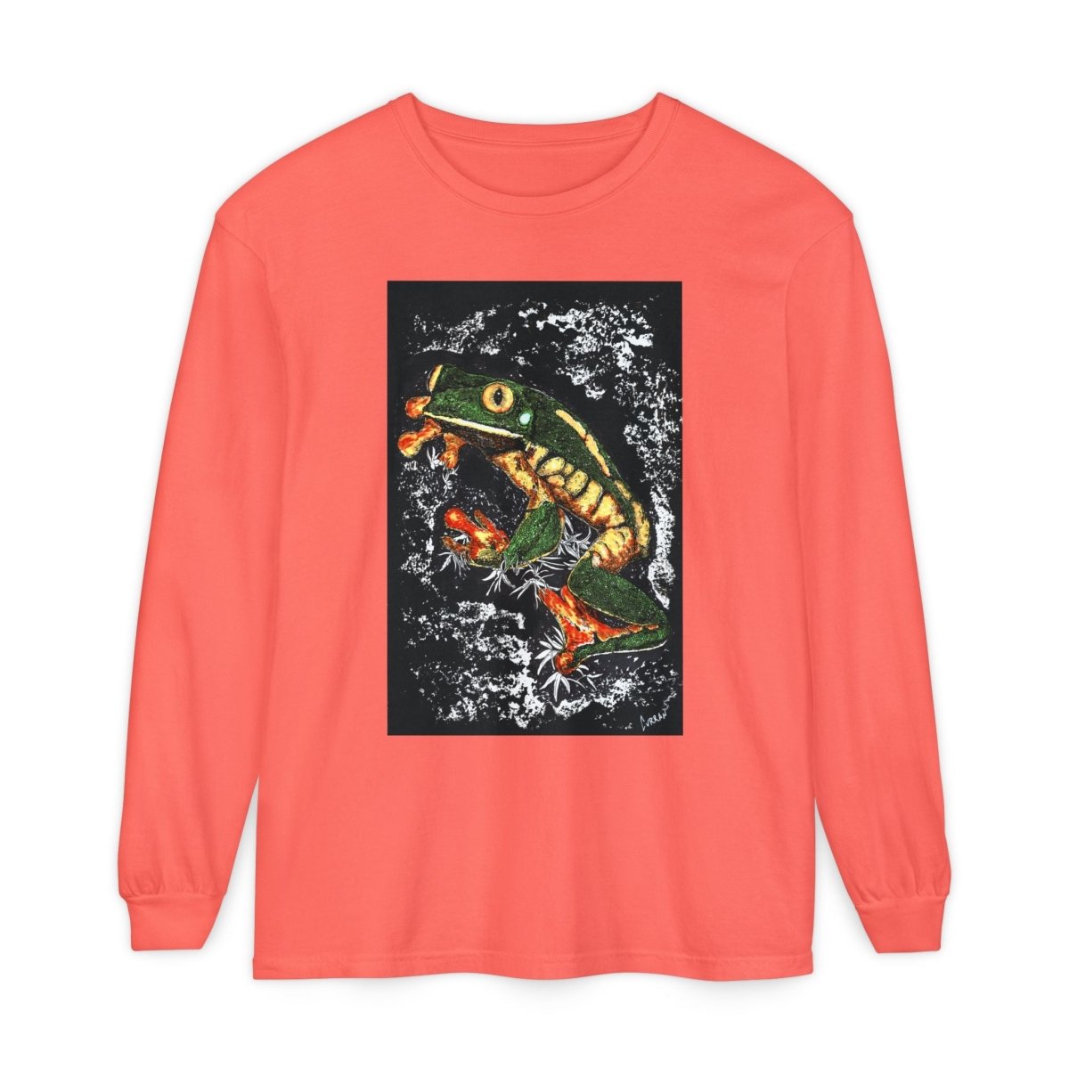 Frog Art Unisex Long Sleeve T-Shirt - Nature - Inspired Casual Wear - Curran Artworks