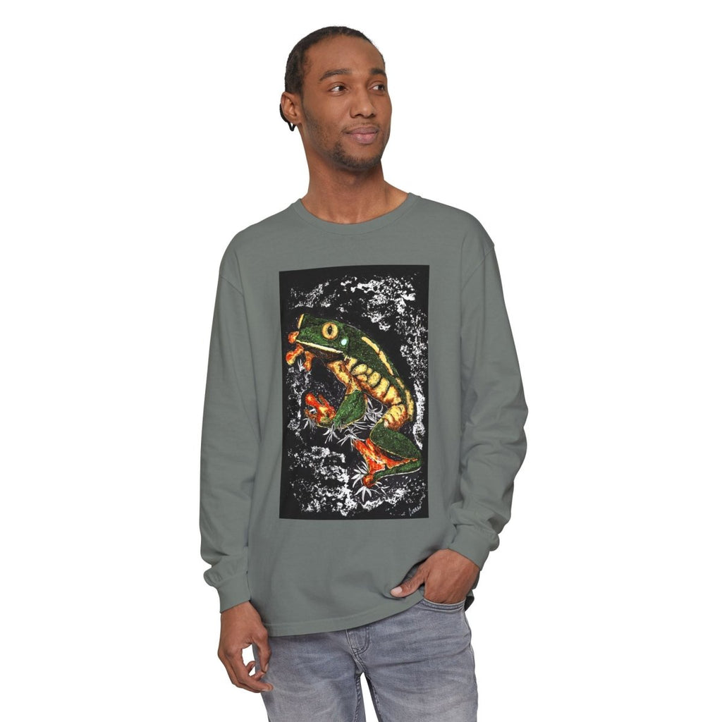 Frog Art Unisex Long Sleeve T-Shirt - Nature - Inspired Casual Wear - Curran Artworks
