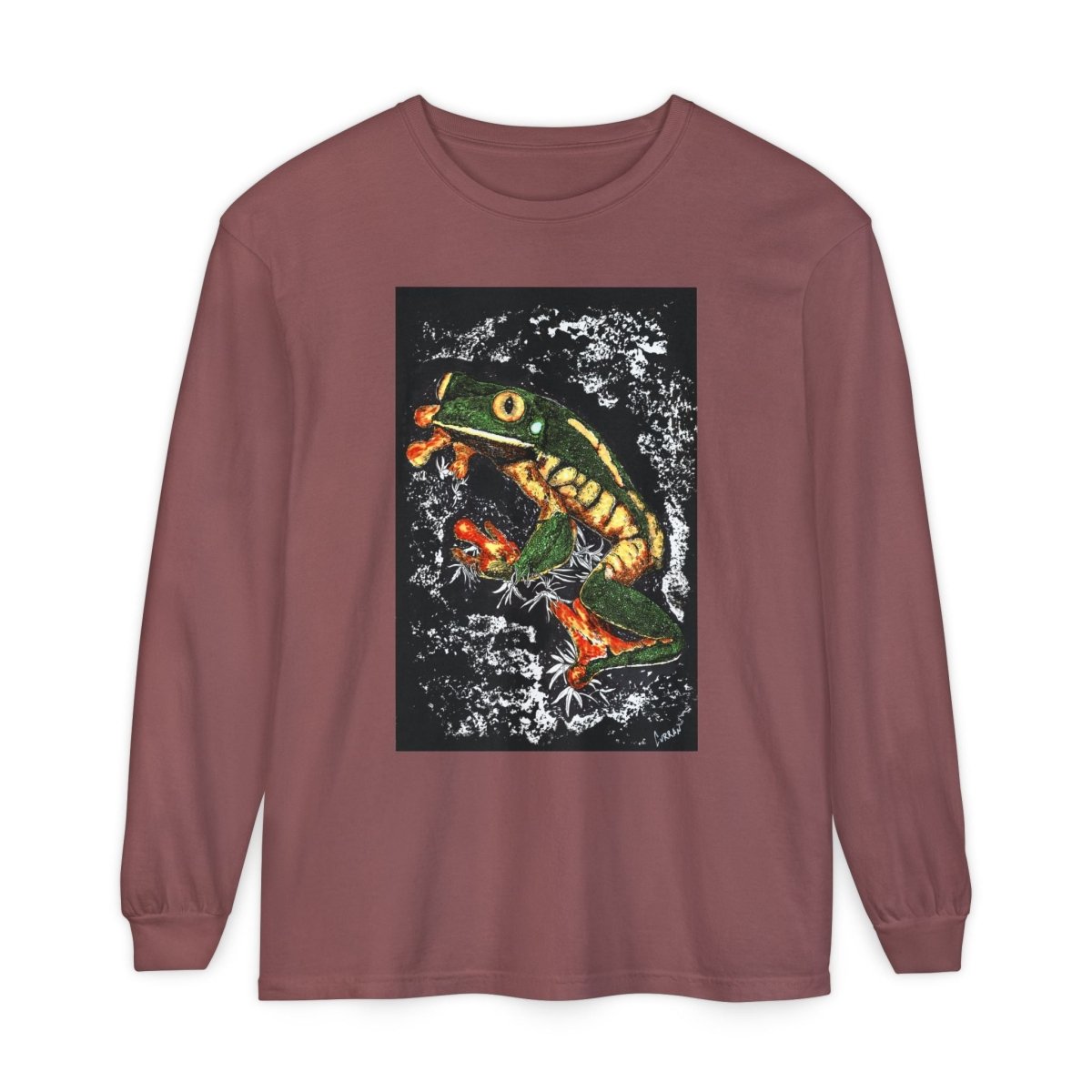 Frog Art Unisex Long Sleeve T-Shirt - Nature - Inspired Casual Wear - Curran Artworks