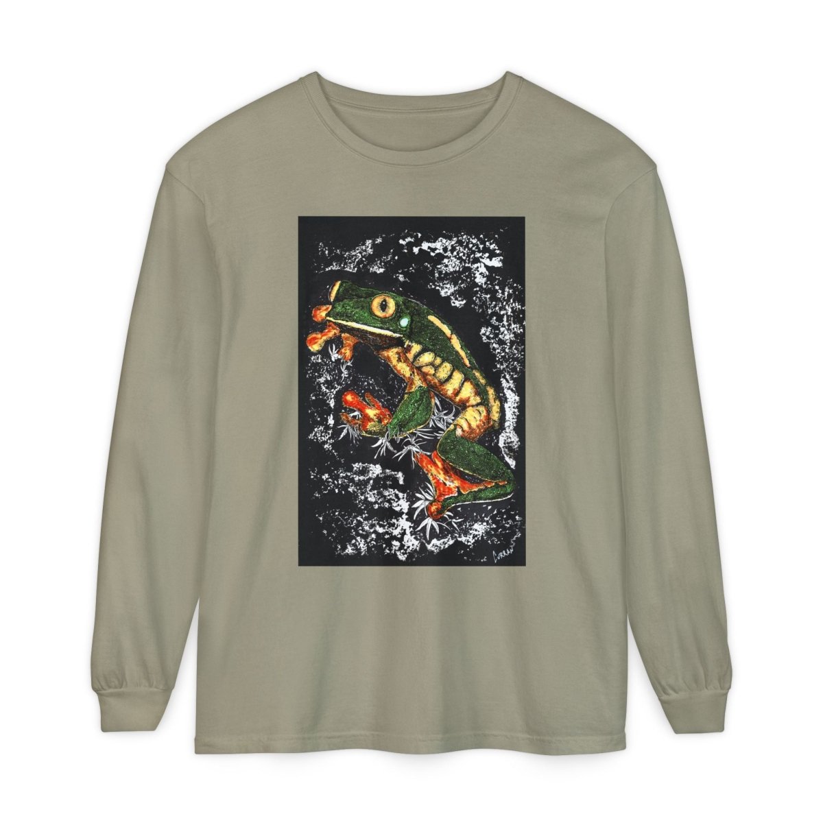 Frog Art Unisex Long Sleeve T-Shirt - Nature - Inspired Casual Wear - Curran Artworks