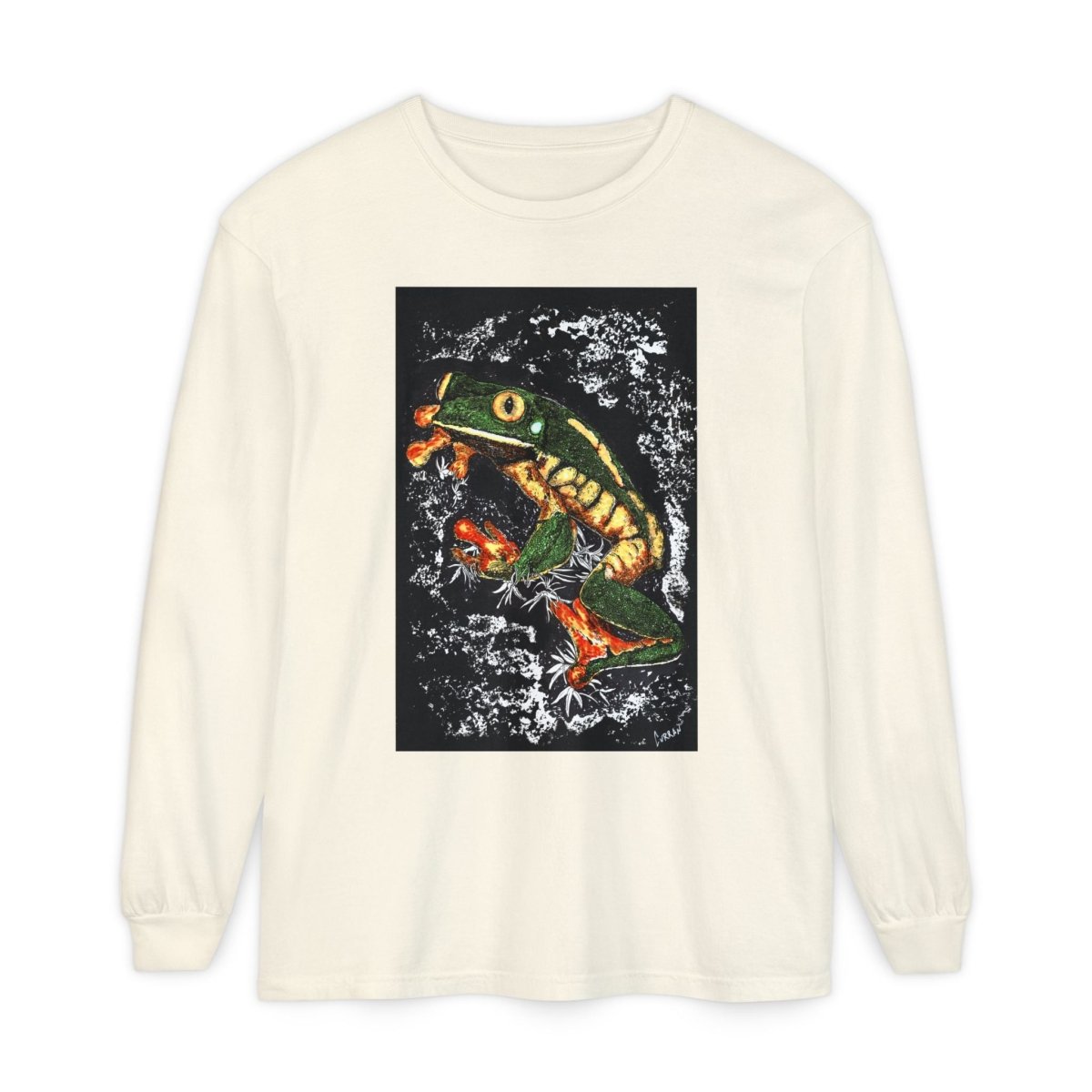 Frog Art Unisex Long Sleeve T-Shirt - Nature - Inspired Casual Wear - Curran Artworks