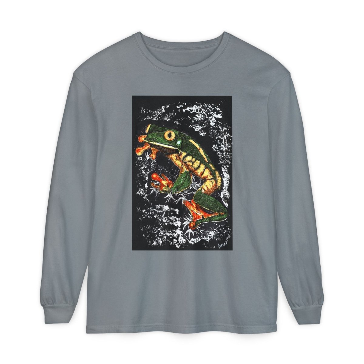 Frog Art Unisex Long Sleeve T-Shirt - Nature - Inspired Casual Wear - Curran Artworks